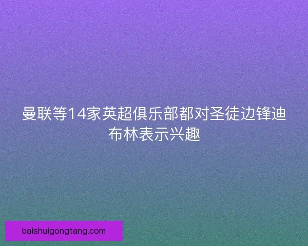曼联等14家英超俱乐部都对圣徒边锋迪布林表示兴趣 曼联等14家英超俱乐部都对圣徒边锋迪布林表示兴趣